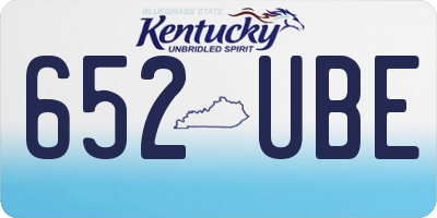 KY license plate 652UBE