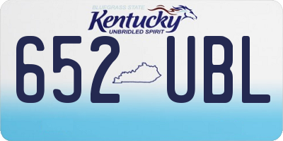KY license plate 652UBL