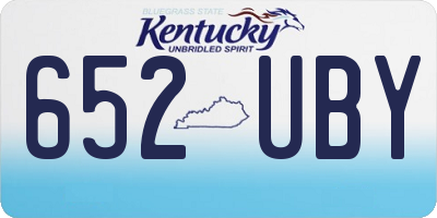 KY license plate 652UBY