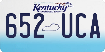 KY license plate 652UCA