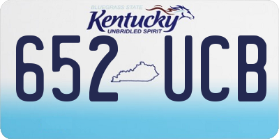KY license plate 652UCB