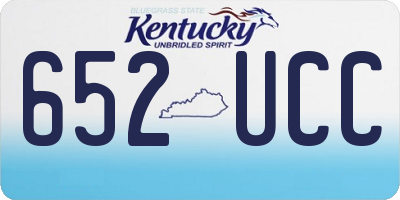 KY license plate 652UCC