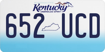 KY license plate 652UCD