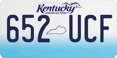 KY license plate 652UCF