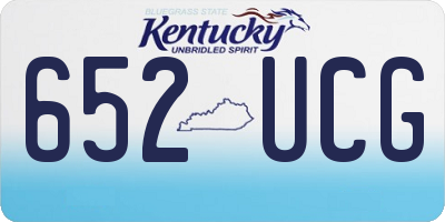 KY license plate 652UCG