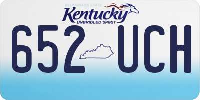 KY license plate 652UCH