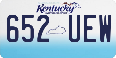 KY license plate 652UEW