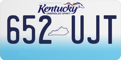 KY license plate 652UJT