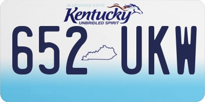 KY license plate 652UKW