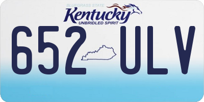 KY license plate 652ULV