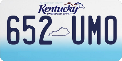 KY license plate 652UMO
