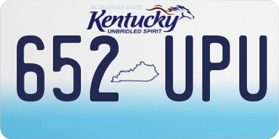 KY license plate 652UPU
