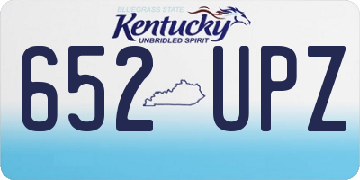 KY license plate 652UPZ