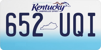 KY license plate 652UQI