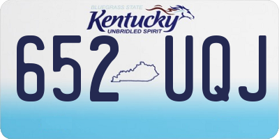 KY license plate 652UQJ