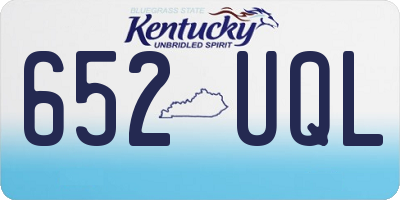KY license plate 652UQL