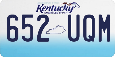 KY license plate 652UQM