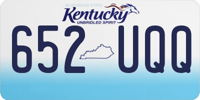 KY license plate 652UQQ