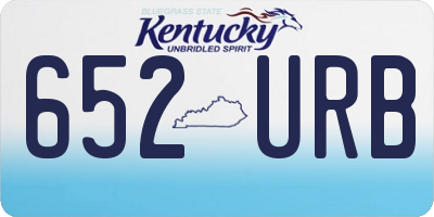 KY license plate 652URB
