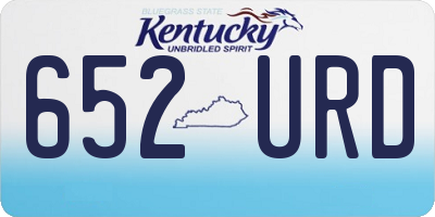 KY license plate 652URD