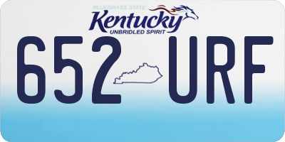 KY license plate 652URF