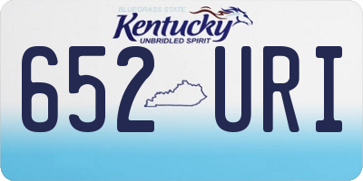 KY license plate 652URI