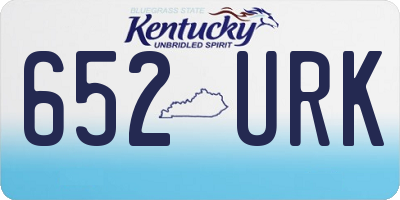 KY license plate 652URK