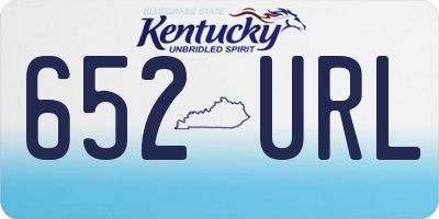 KY license plate 652URL