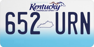 KY license plate 652URN
