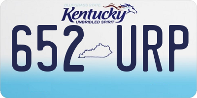 KY license plate 652URP