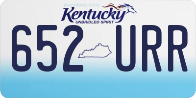 KY license plate 652URR