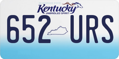 KY license plate 652URS