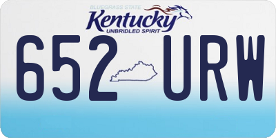KY license plate 652URW