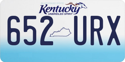 KY license plate 652URX