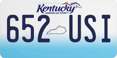 KY license plate 652USI