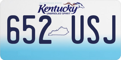 KY license plate 652USJ