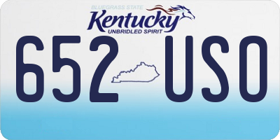 KY license plate 652USO