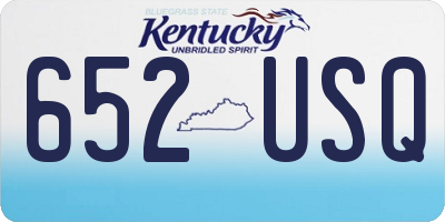 KY license plate 652USQ