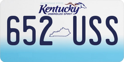 KY license plate 652USS