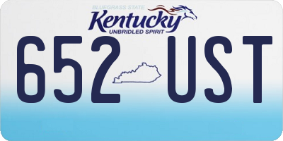 KY license plate 652UST