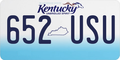 KY license plate 652USU