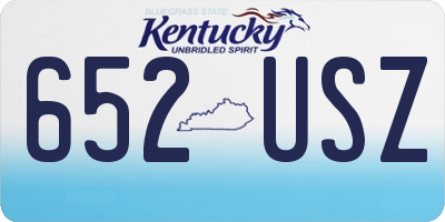 KY license plate 652USZ