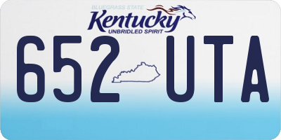 KY license plate 652UTA