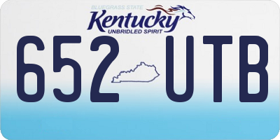KY license plate 652UTB