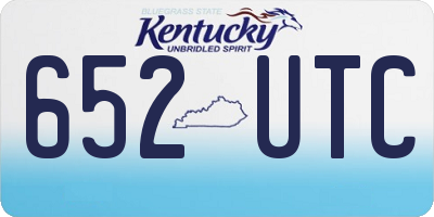 KY license plate 652UTC