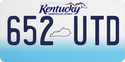 KY license plate 652UTD