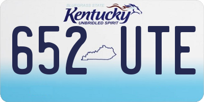 KY license plate 652UTE