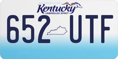 KY license plate 652UTF