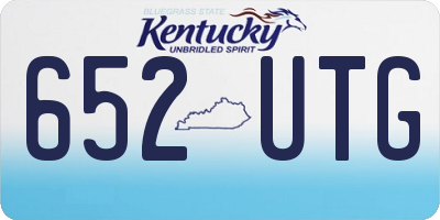 KY license plate 652UTG