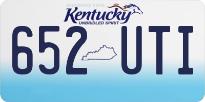 KY license plate 652UTI